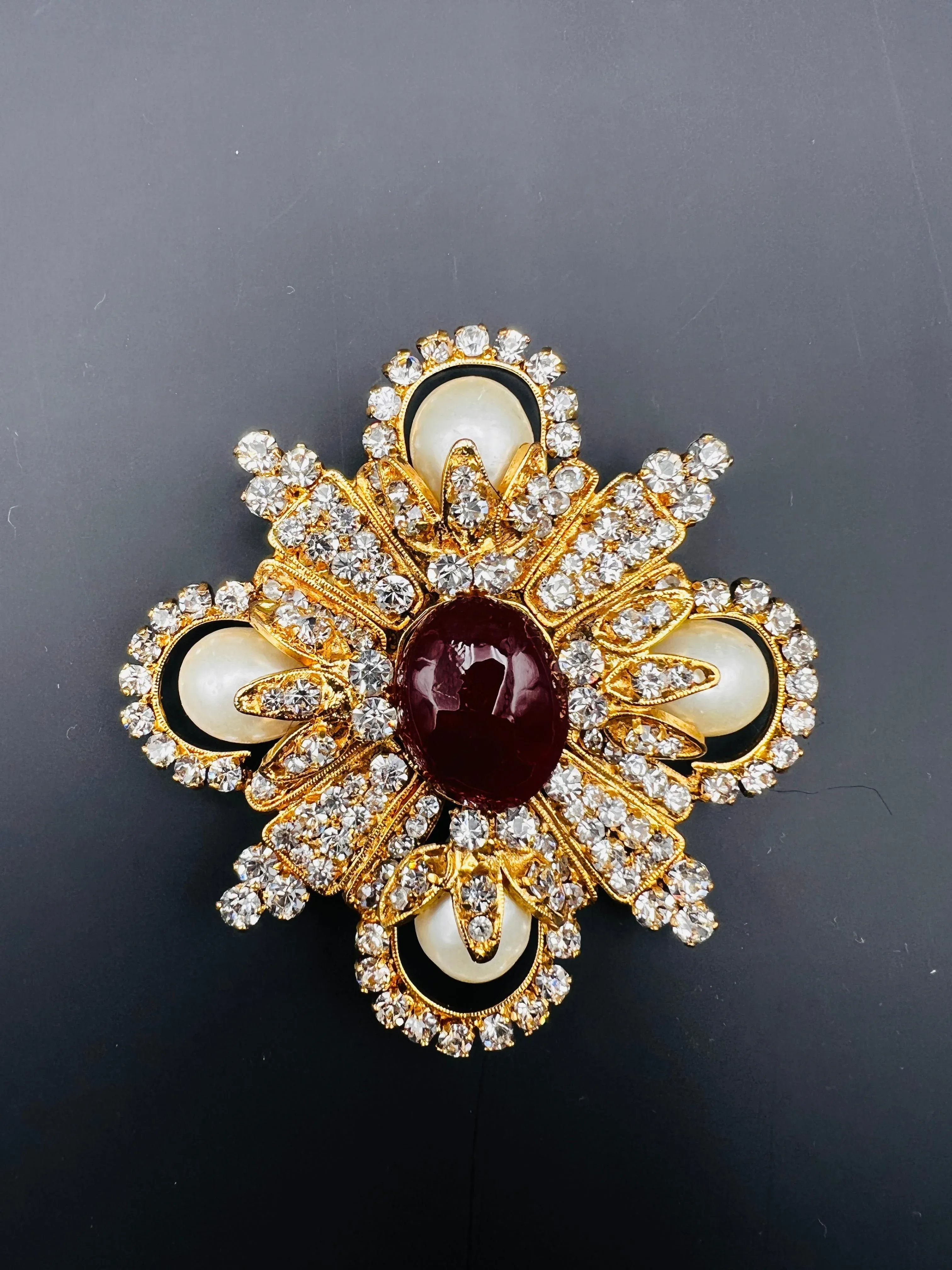 Chanel Vintage Gripoix 1980 Brooch Paris | Chairish
