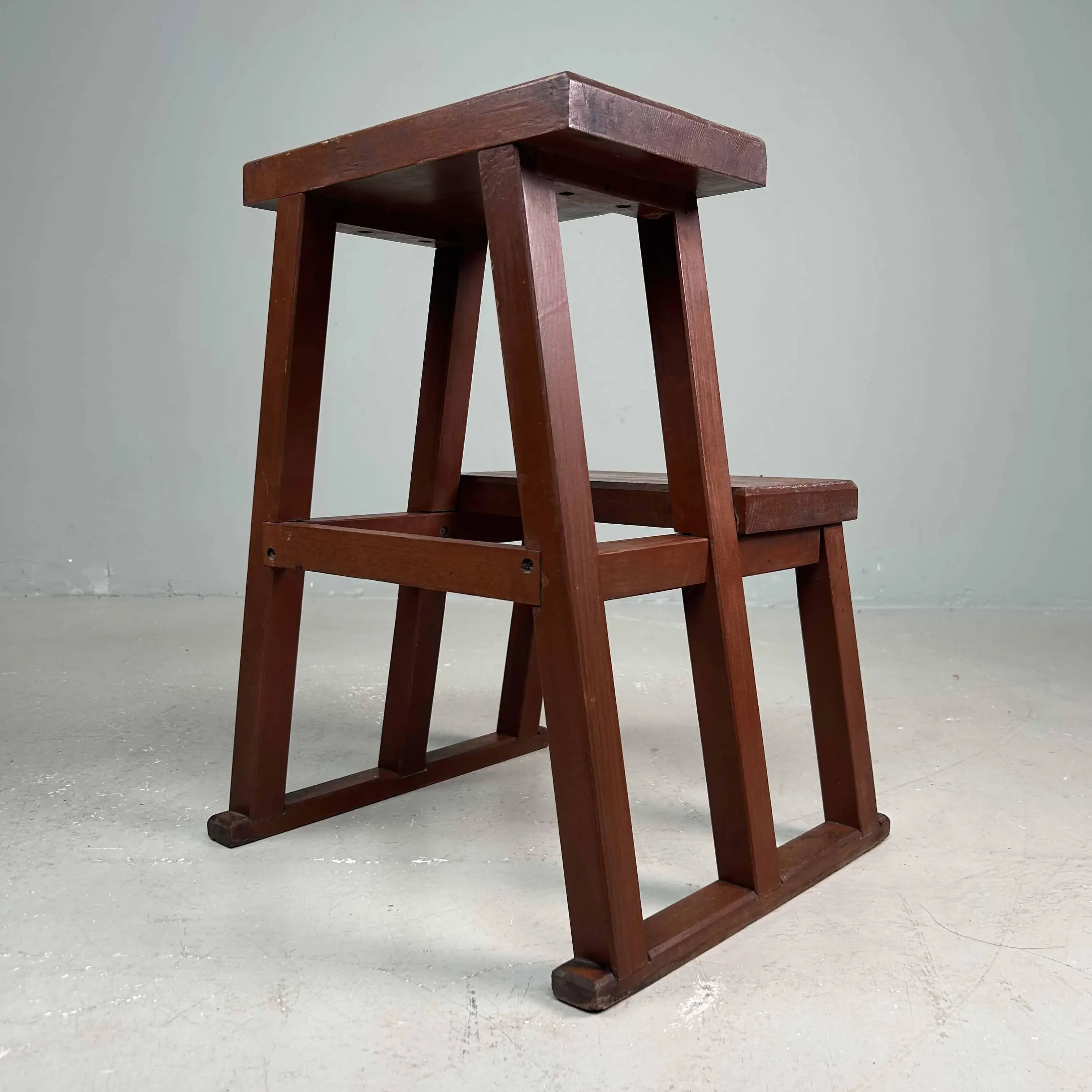 Vintage Wooden Stool, Japan, 1960s