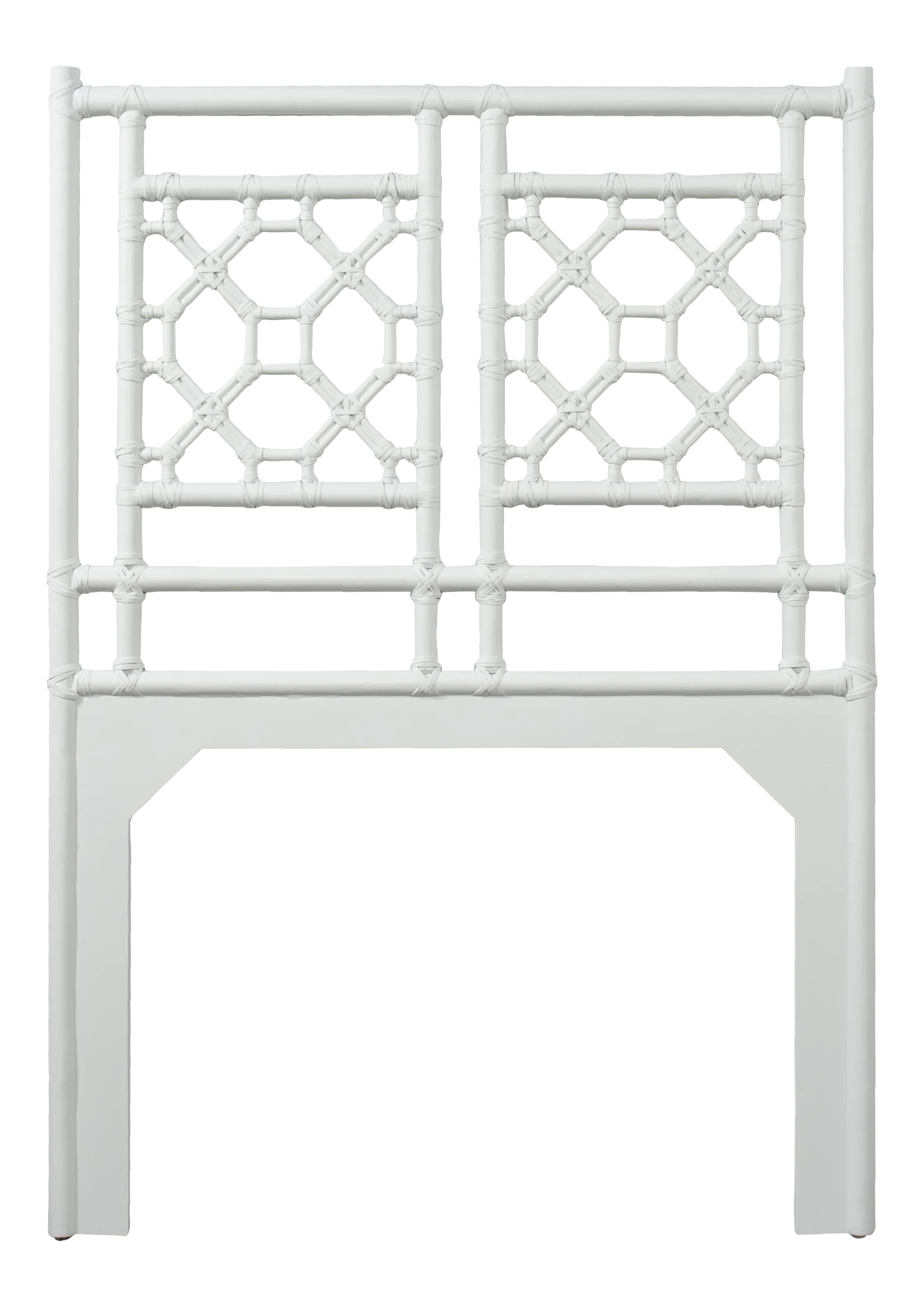 Lattice Back Headboard Twin White Chairish
