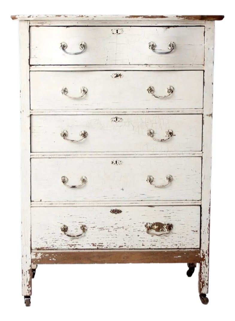 white wicker 6 drawer dresser Patty White Rattan 6 Drawer Dresser