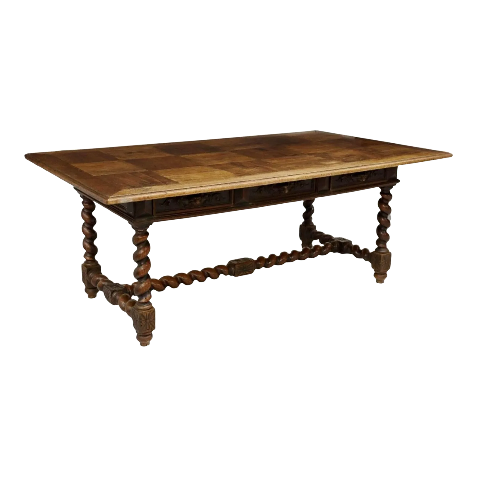 19th Century French Henri II Medieval Renaissance Revival Parquetry