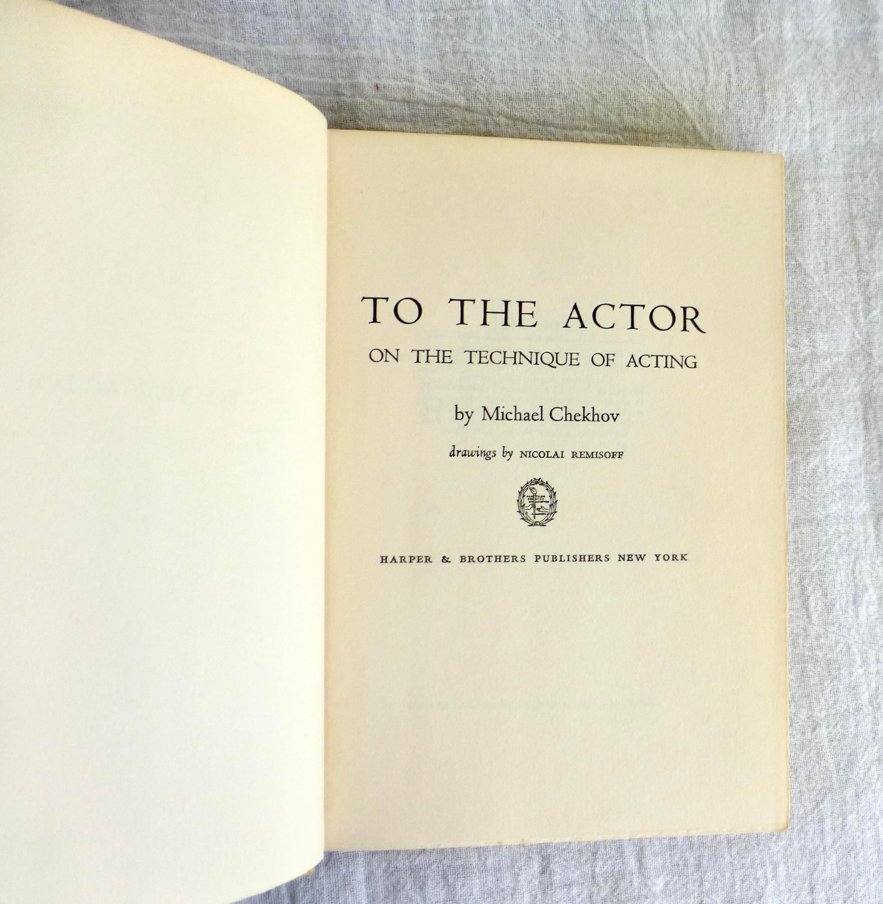 1953 to the Actor on the Technique of Acting Book by Michael Chekhov, image size:1762x1803