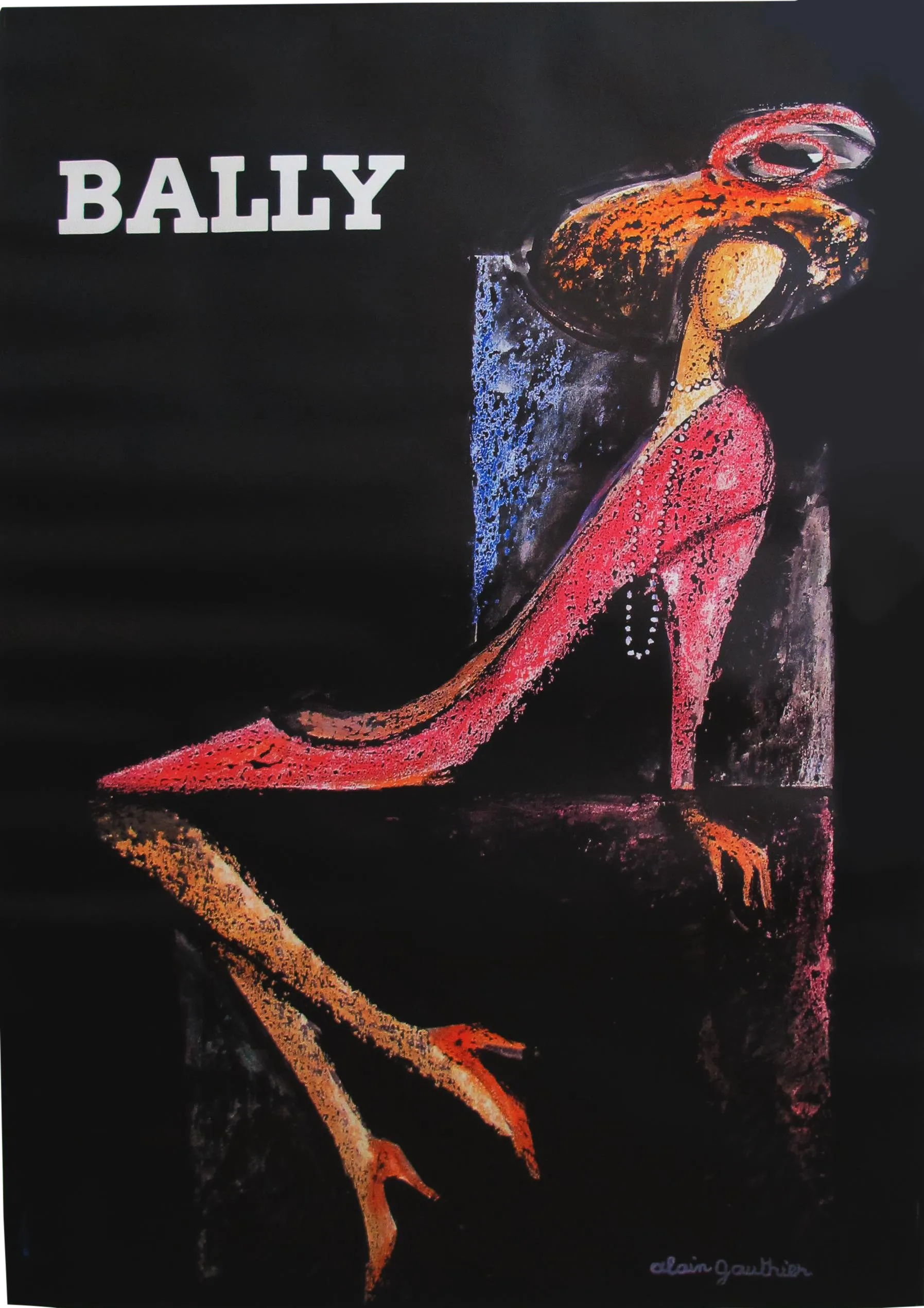 Original 1970s French Fashion Poster, Bally Shoes | Chairish