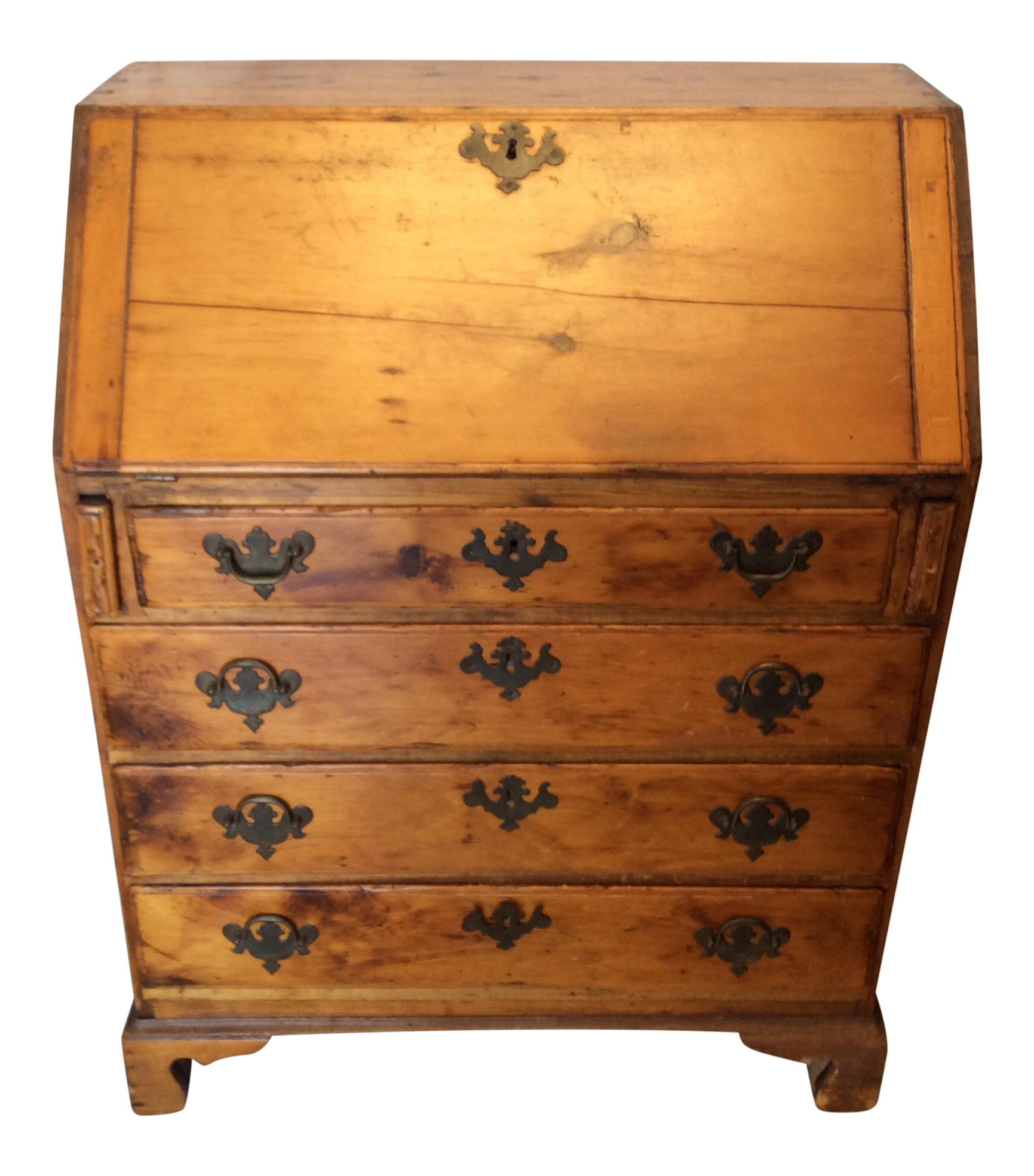 Rustic Pine Drop Front Secretary Desk Chairish