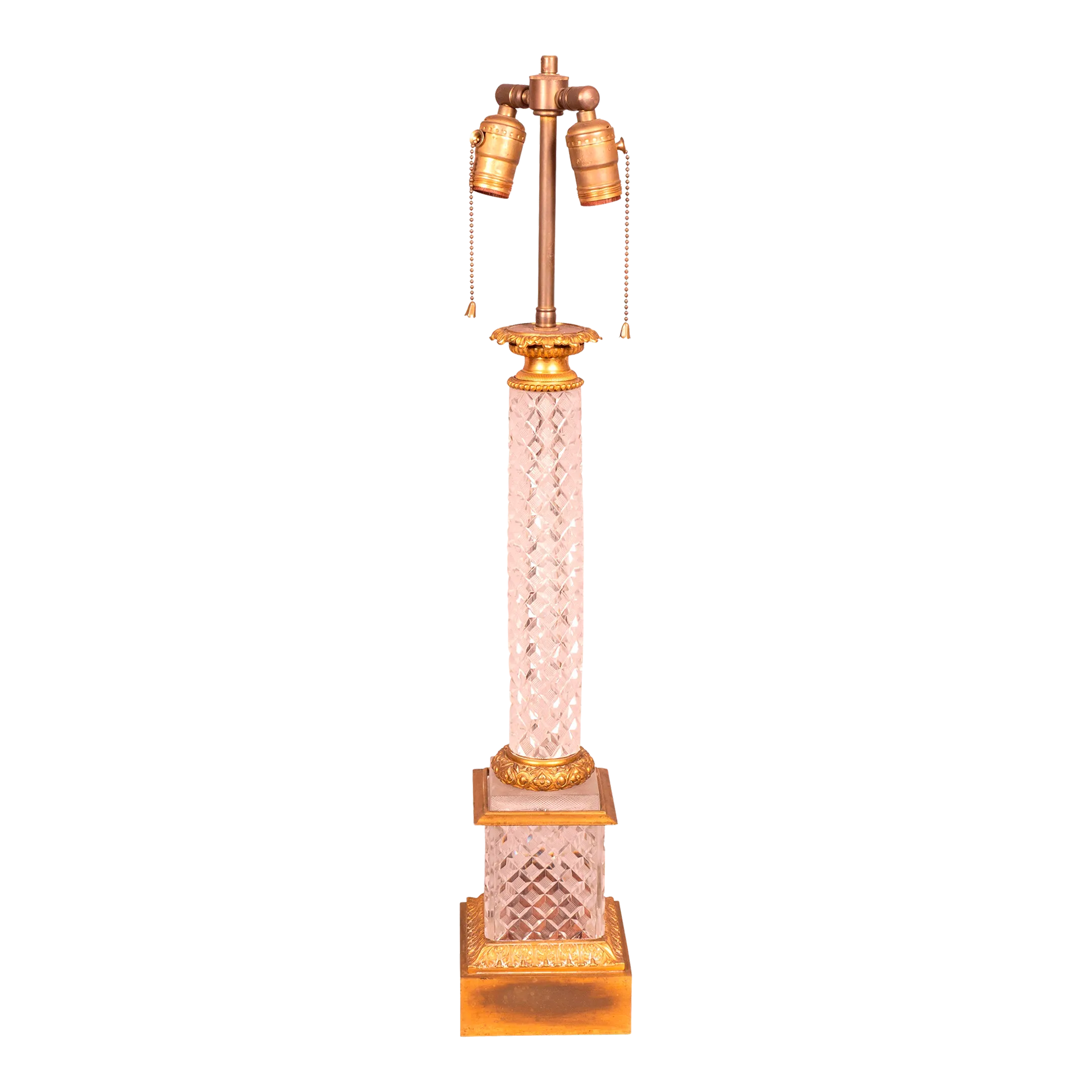 Baccarat Style Cut Glass and Bronze Mounted Table Lamp main image 4