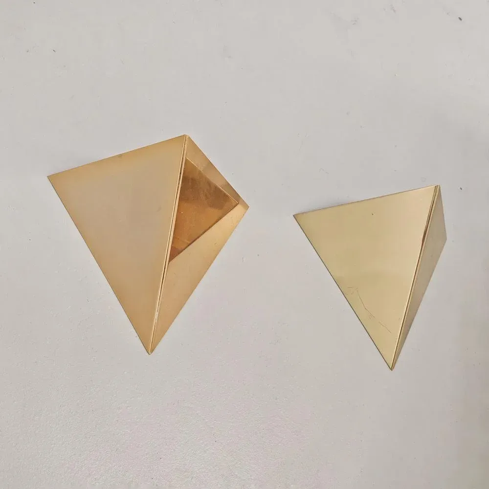 Wall Lamps in Brass, 1970s, Set of 2