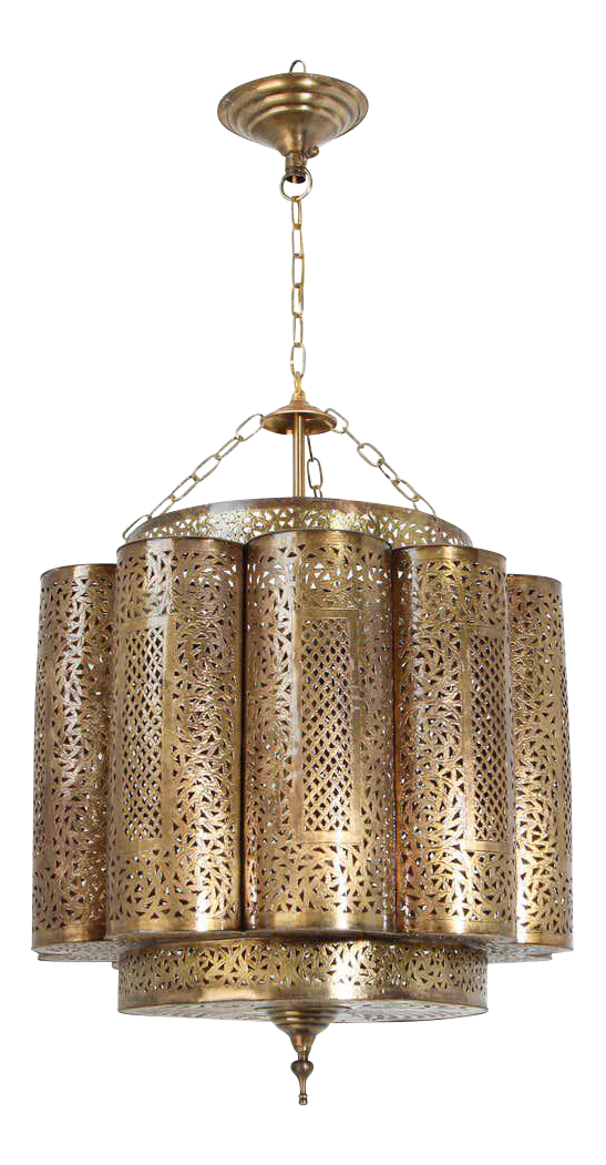 Large Brass Moroccan Chandelier Shalimar Chairish