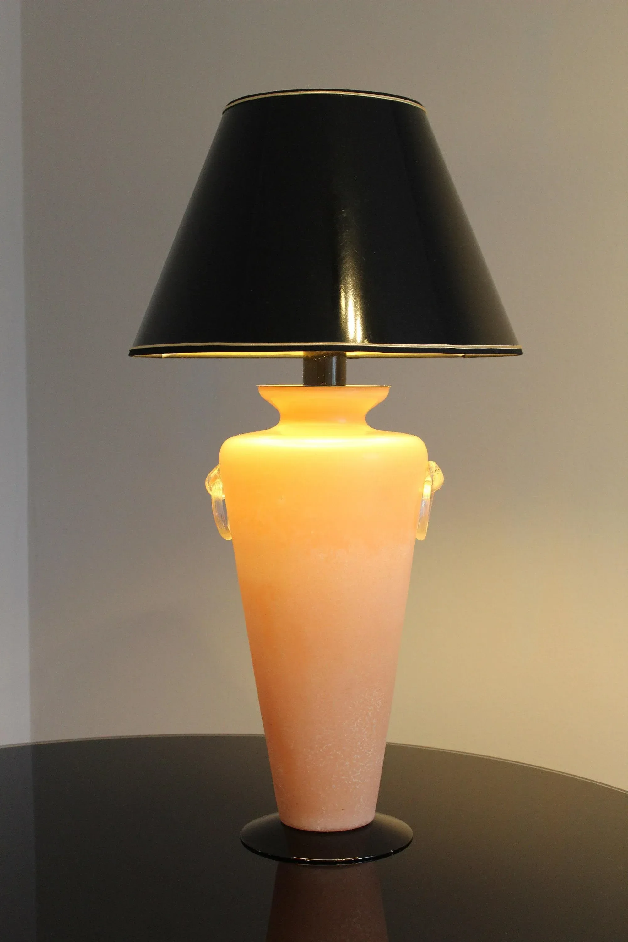 Pink Murano Glass Table Lamp, Italy, 1950s, image size:2000x3000