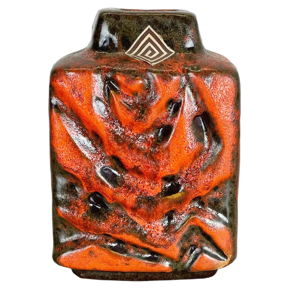 1970s fatlava XXXXL Carstens Tönnieshof Large Vintage German fat lava Glazed Floor Vase by Carstens
