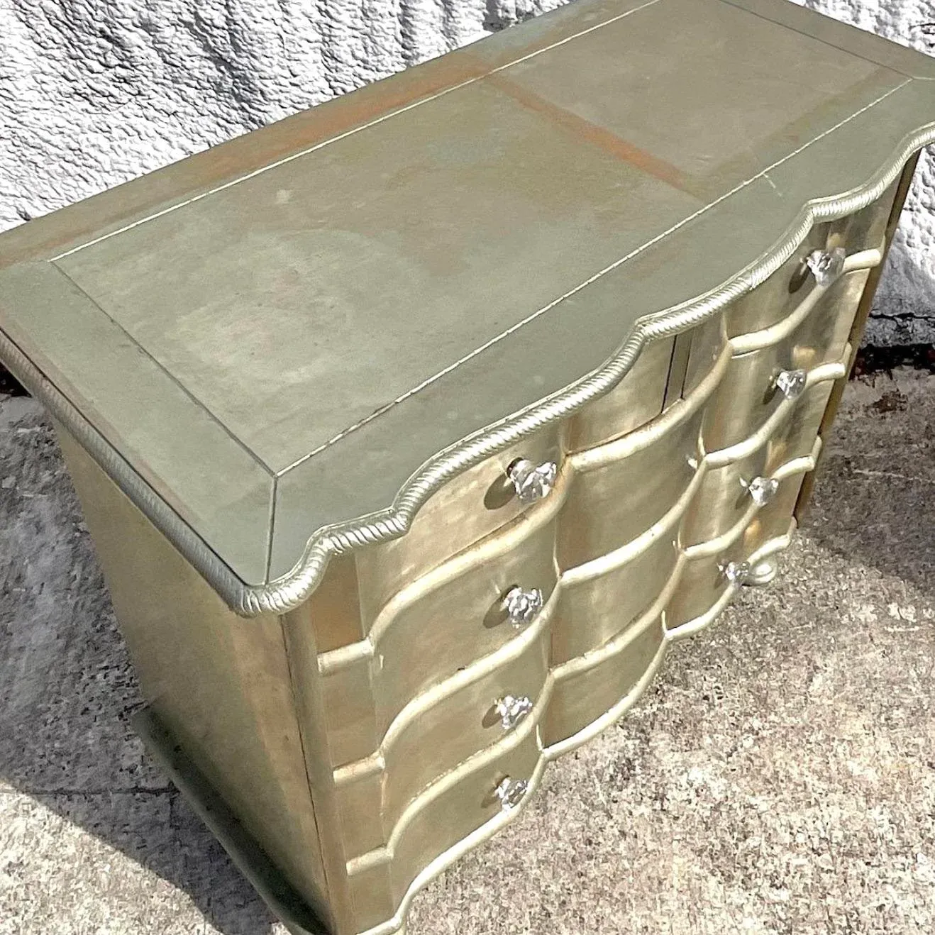 silver leaf dresser Antique Silver Leaf 3 Drawer Foyer Dresser Design Ideas