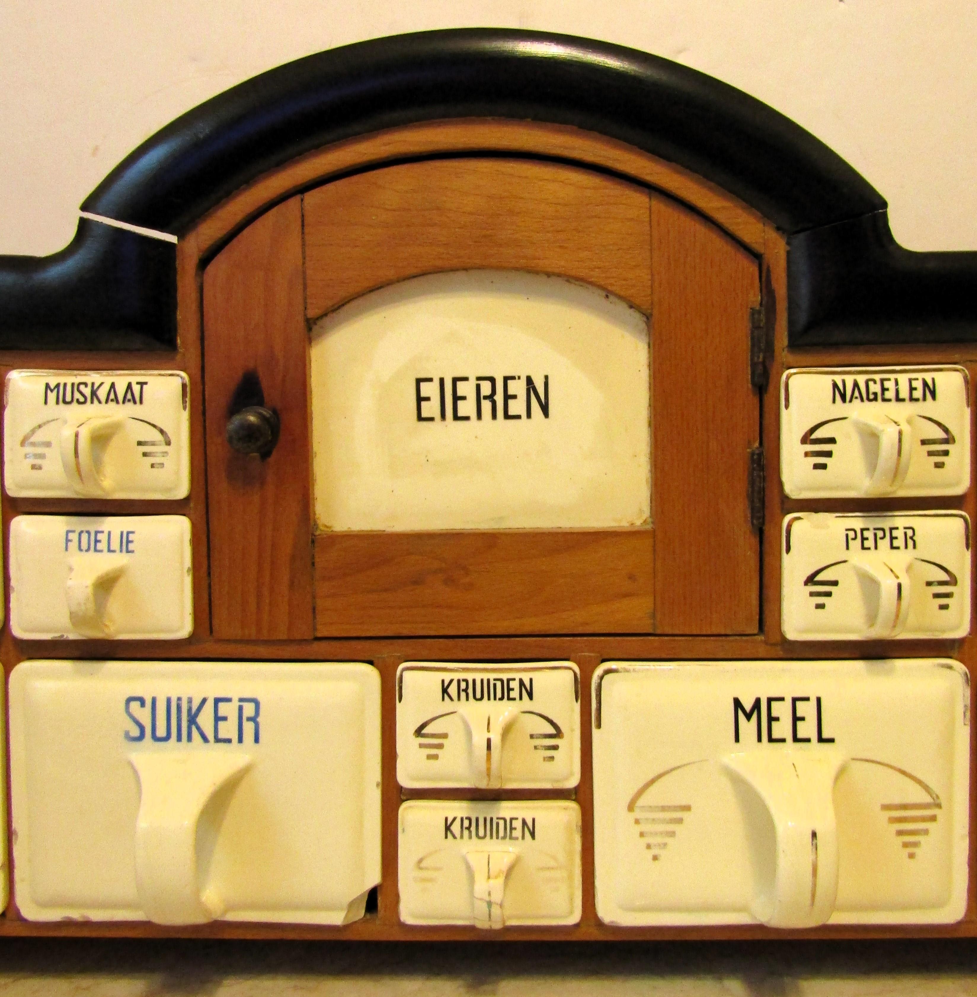 1930 s Dutch Brabantia Apothecary Wall Cabinet Spice Rack