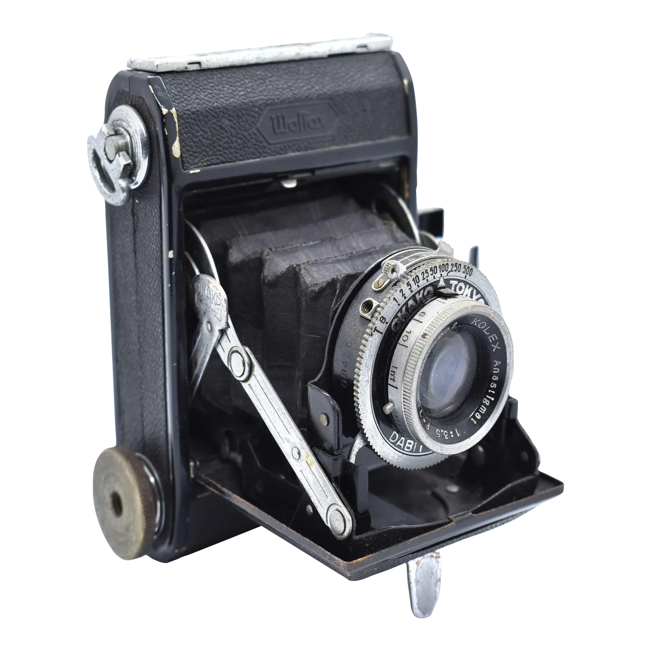 1940's Waltax Okako Tokyo Kolex Vertical Foldable Photo Camera