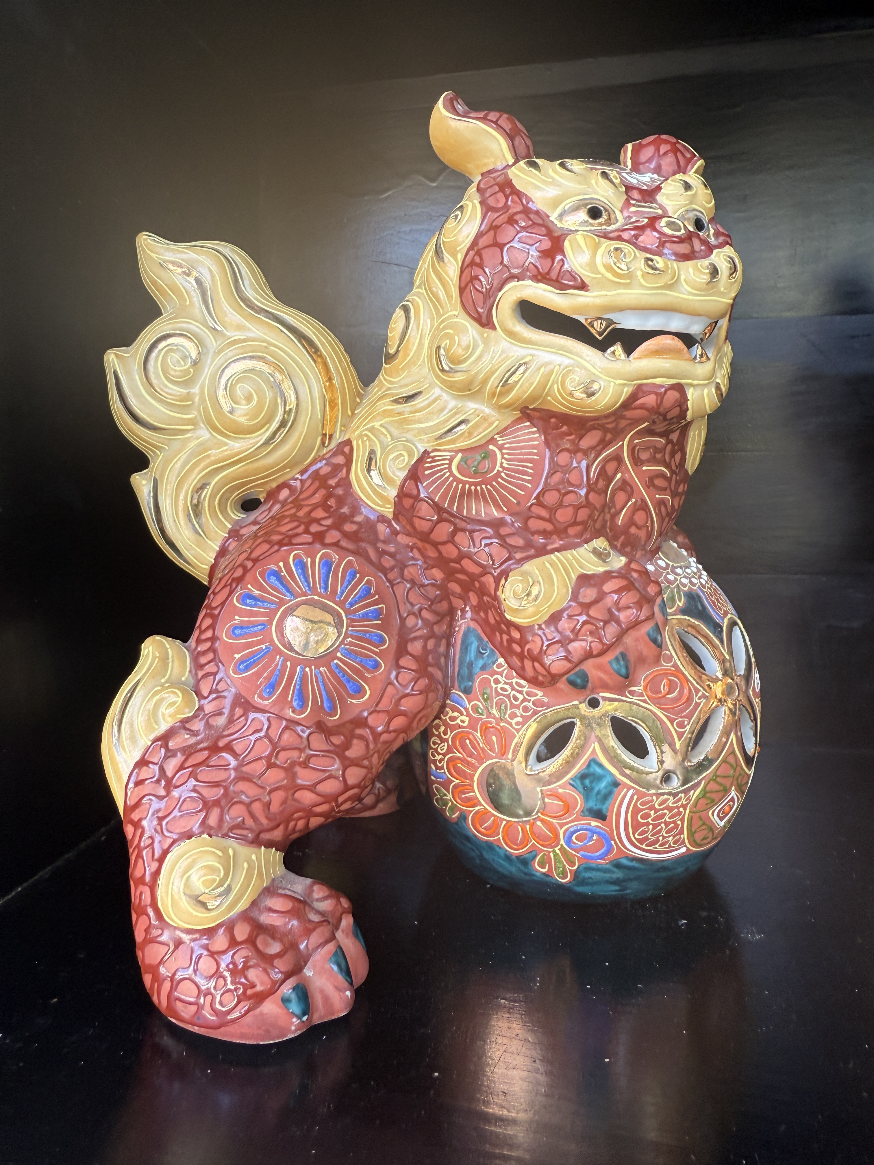 1960s Japanese Kutani Foo Dog Lions- a Pair | Chairish