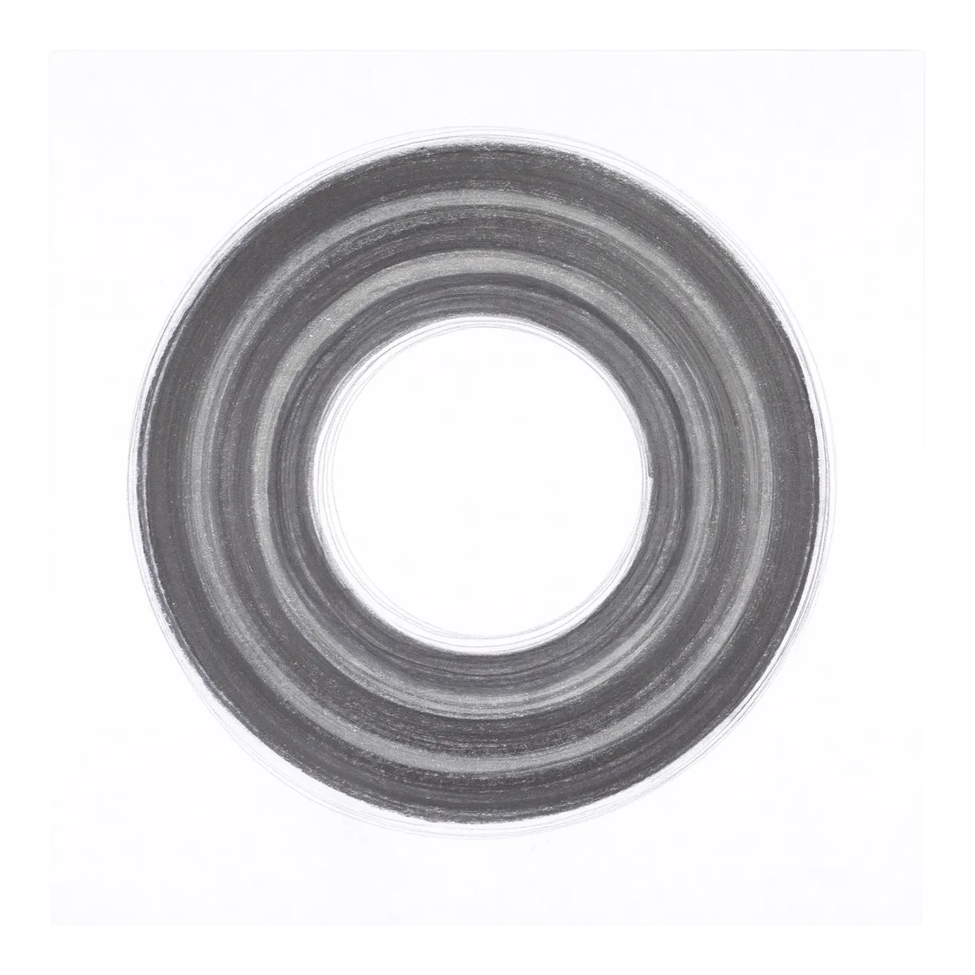 Contemporary Abstract Graphite on Paper Painting \