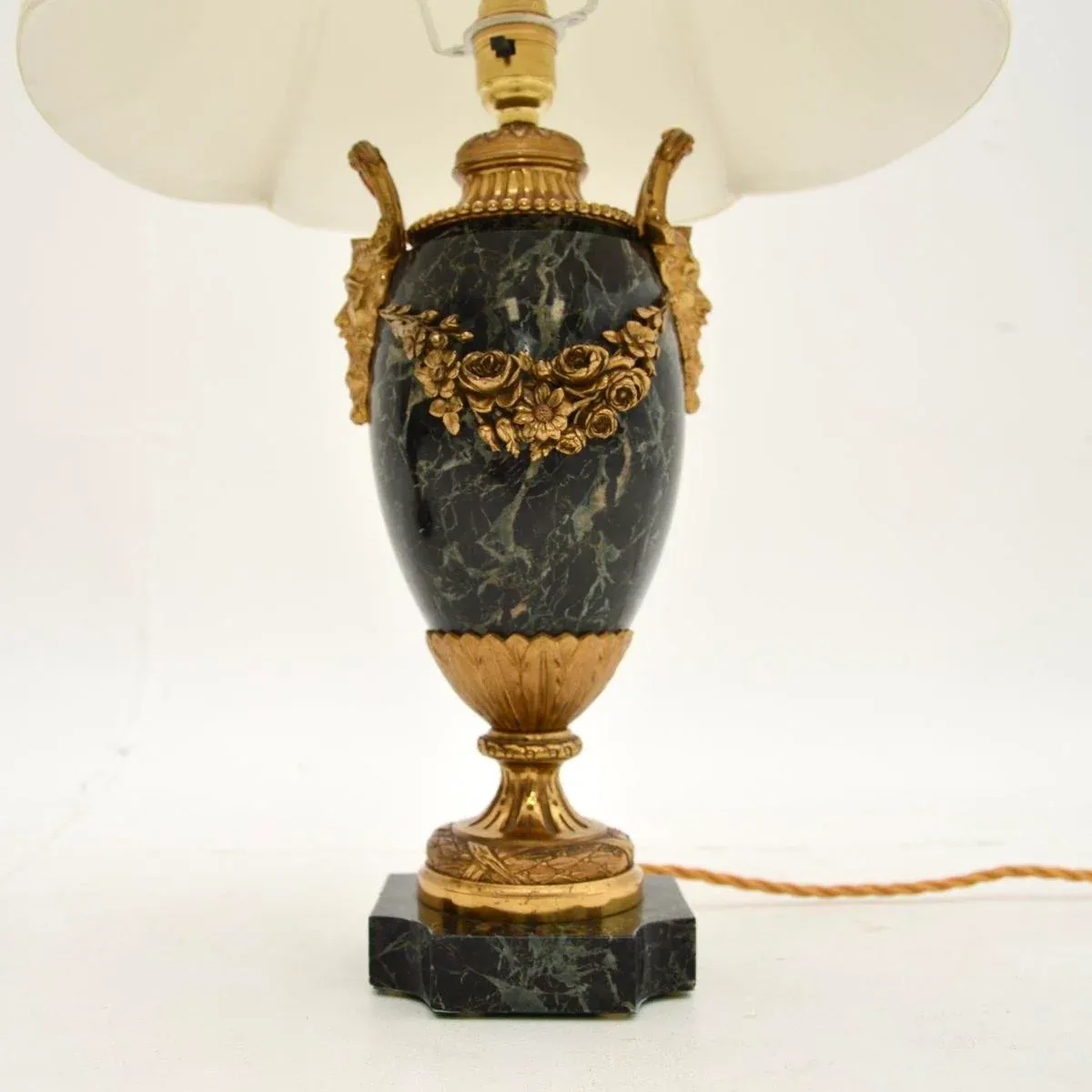 coyseio outerwearAntique French Marble and Gilt Bronze Lamps, 1890s, Set of 2