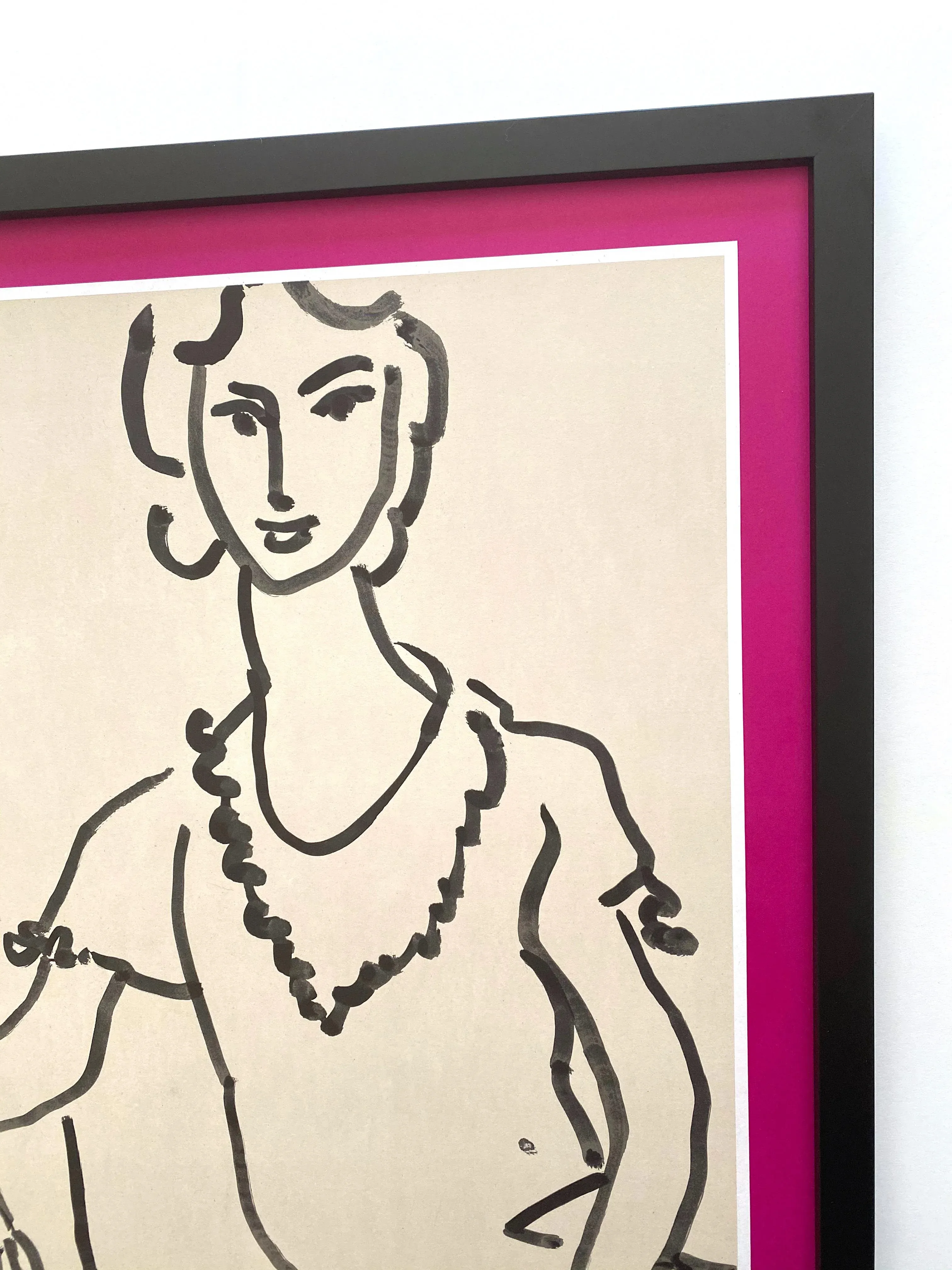 Henri Matisse Vintage 1983 Mourlot Fine Art Lithograph Print Framed Paris Exhibition Poster