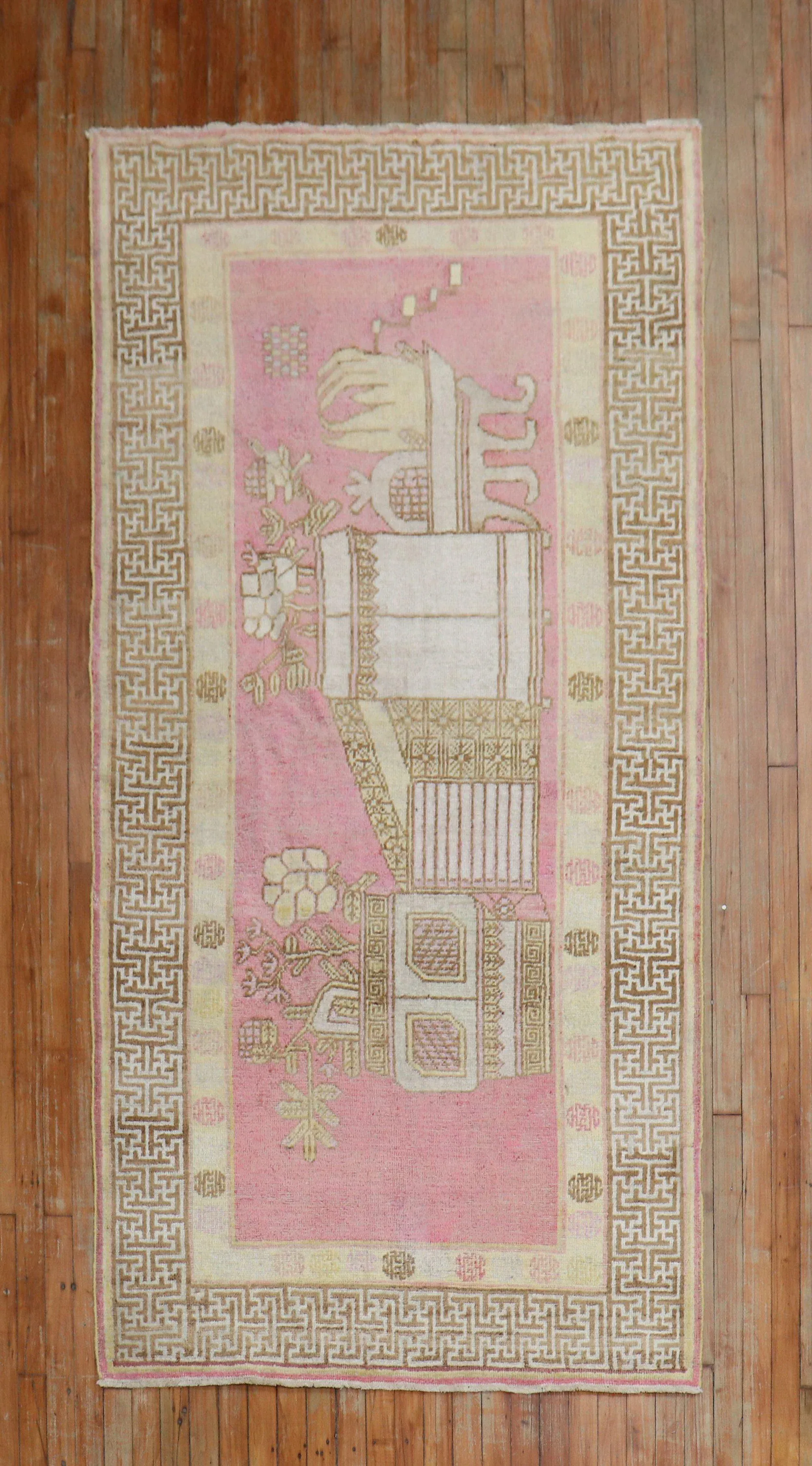 Krug - pinkutaan  Hand Knotted Khotan Wool Rug 7' 10
