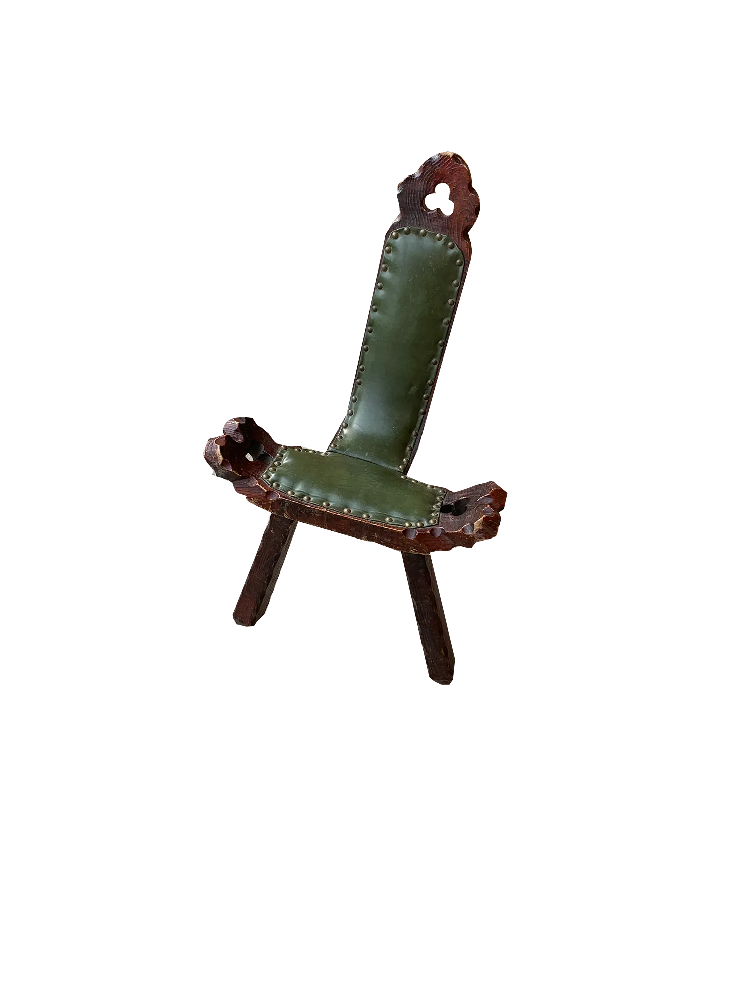 Spanish Brutalist Chair in Wood, 1960s | Chairish