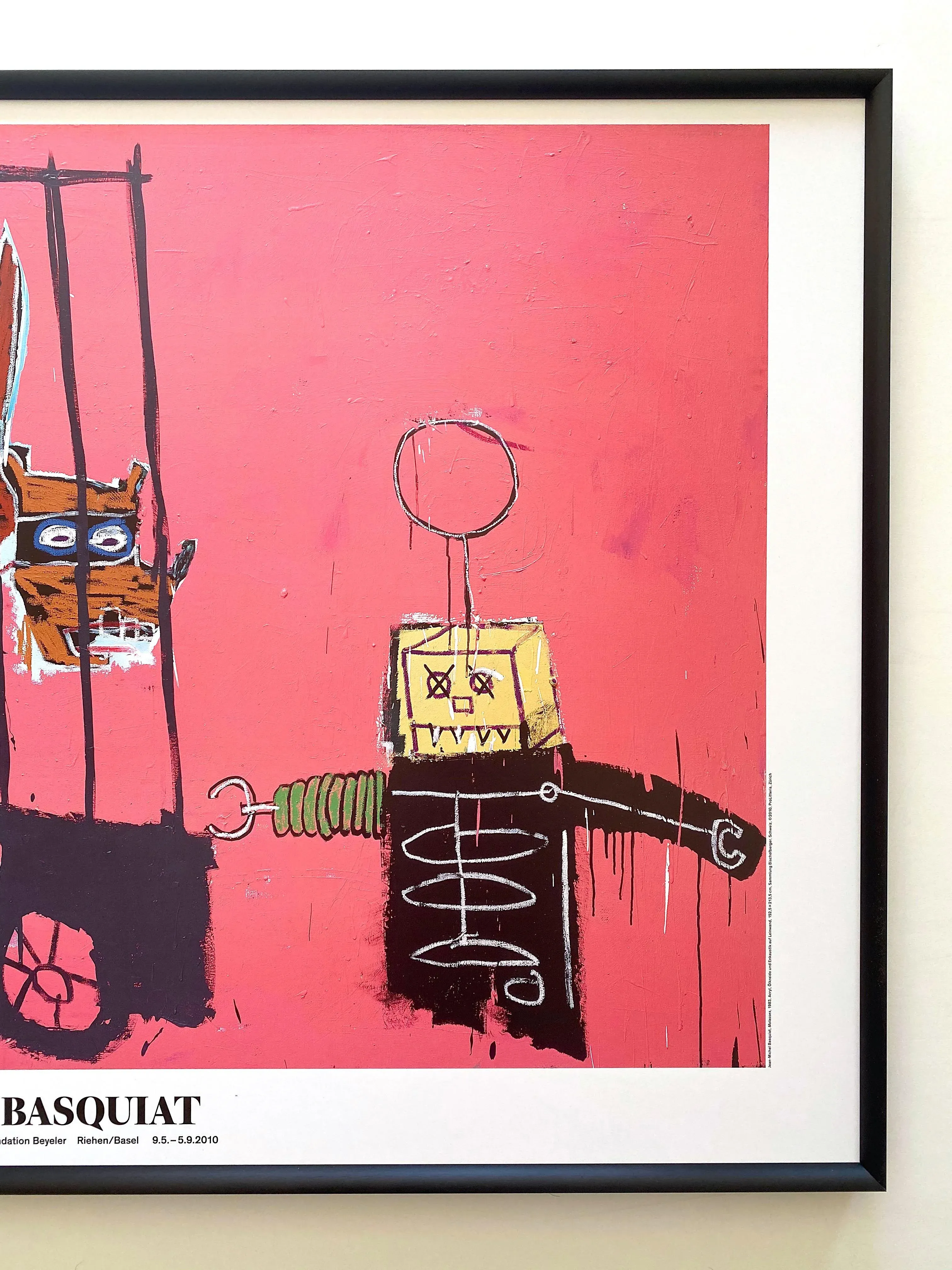 Jean Michel Basquiat Lithograph Print Large Framed Pop Art