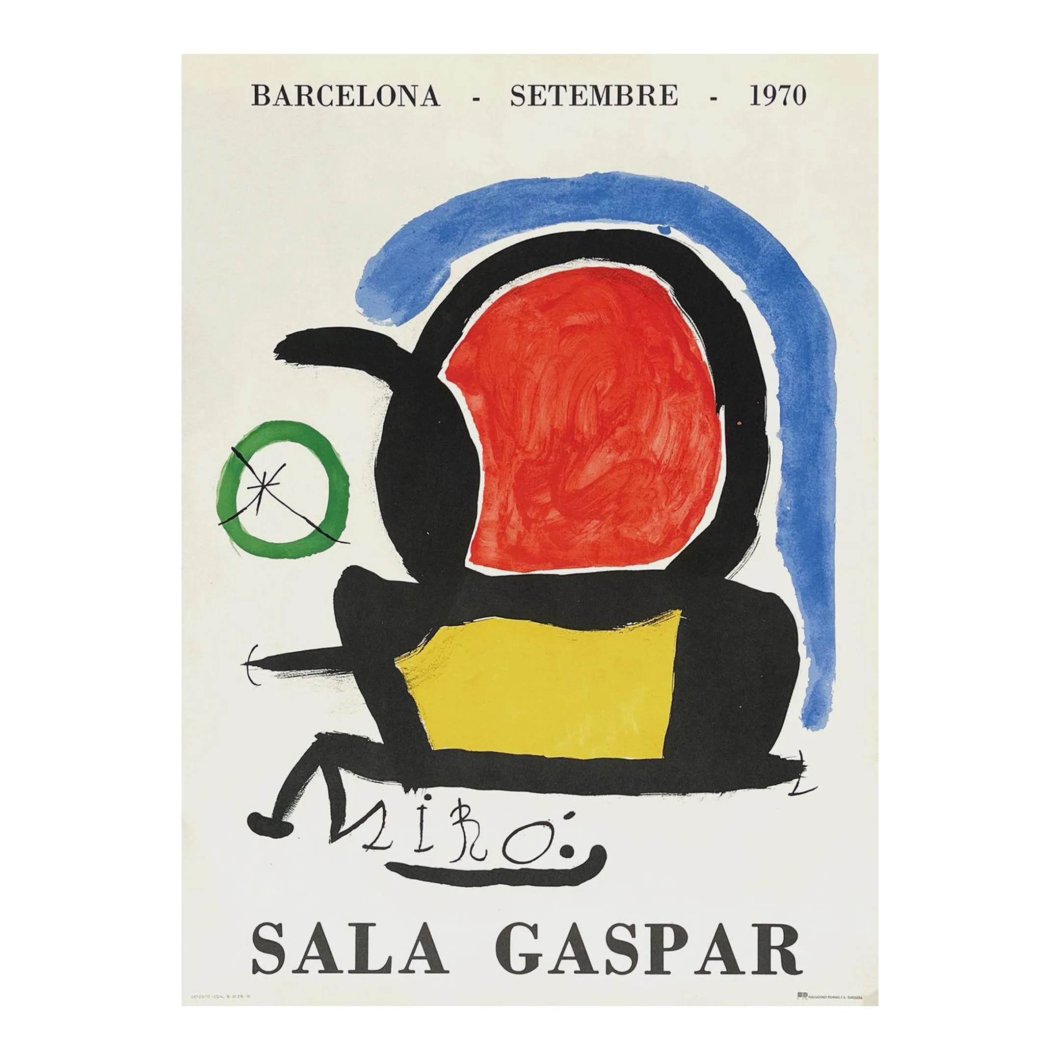 1970 Joan Miro Sala Gaspar Lithograph Poster