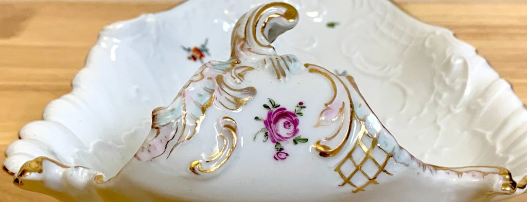 Rococo Revival Dresden Porcelain Footed Bowl, by Helena Wolfsohn 