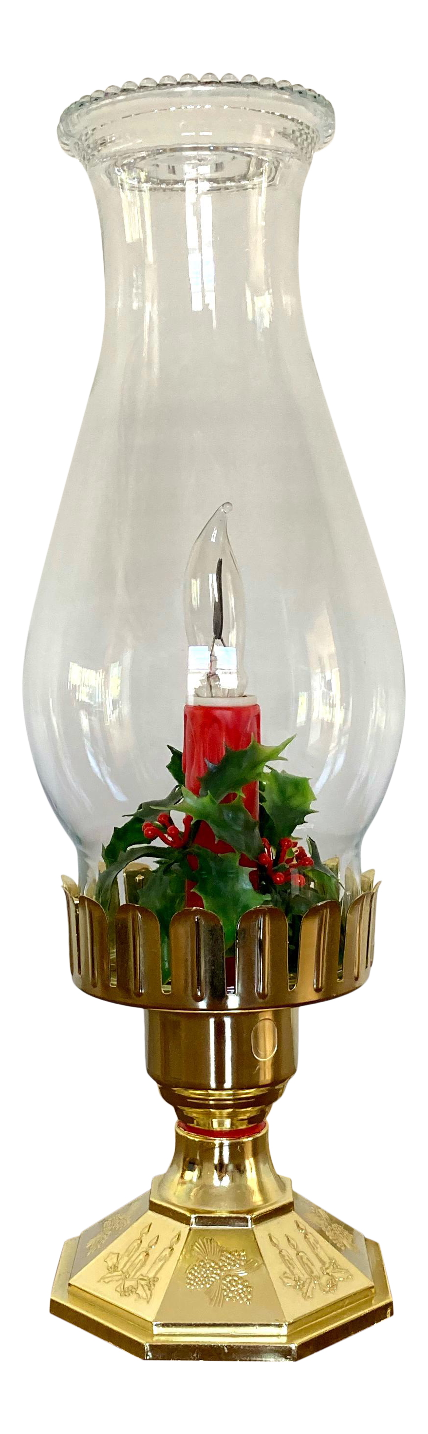 Vintage Late 20th Century Flameless Hurricane Candle Chairish