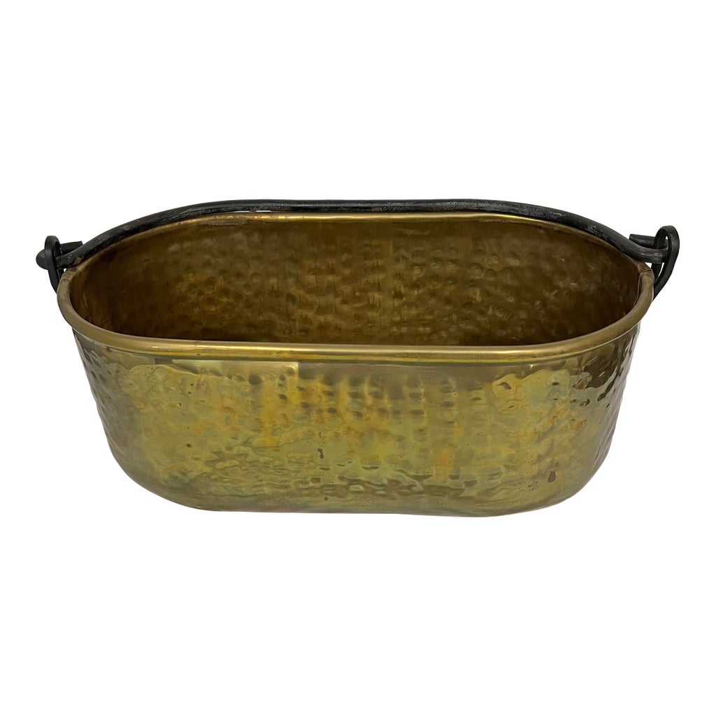 Hammered Brass Fish Kettle | Chairish