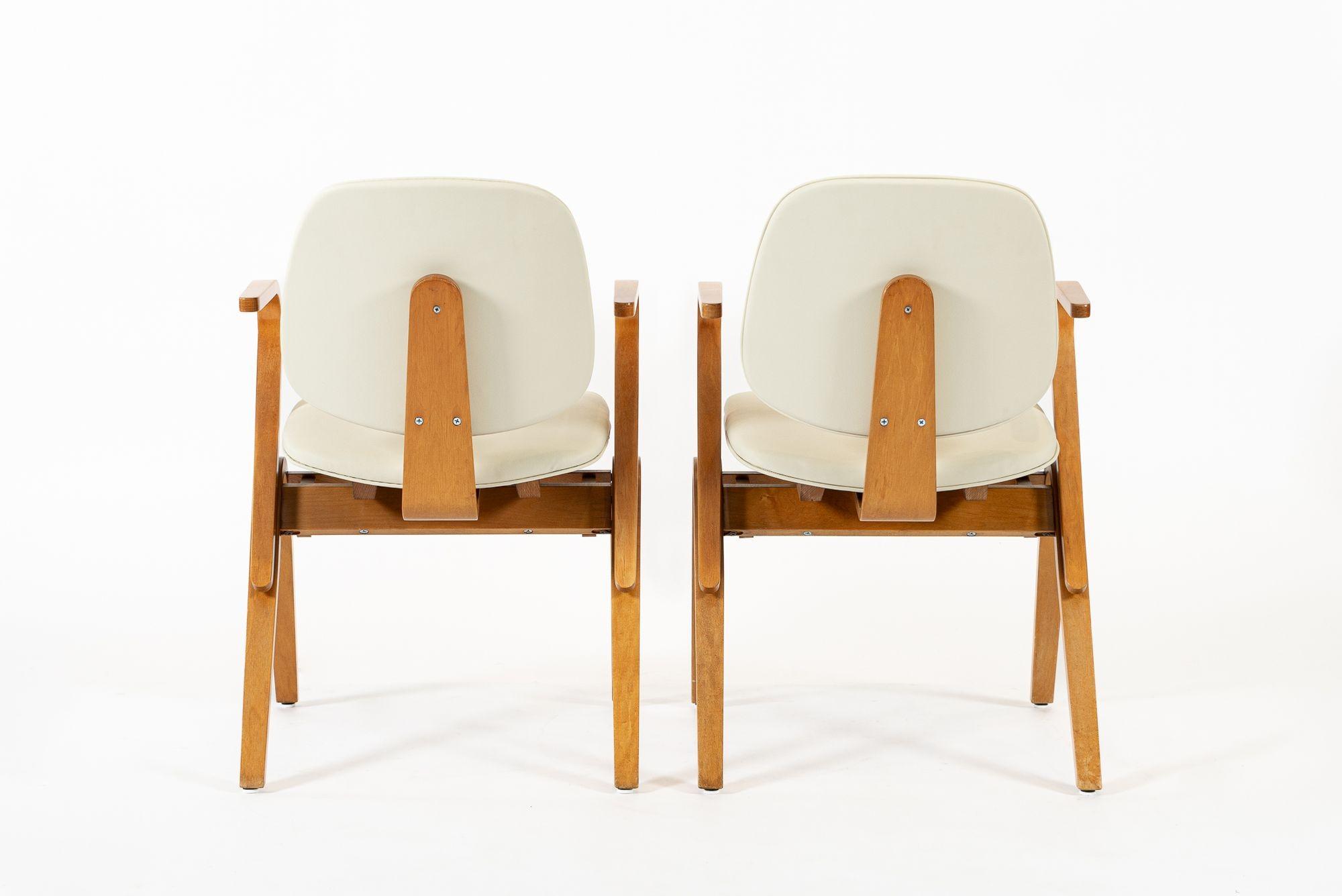 1950s Mid Century Plywood Arm Chairs by Joe Atkinson for