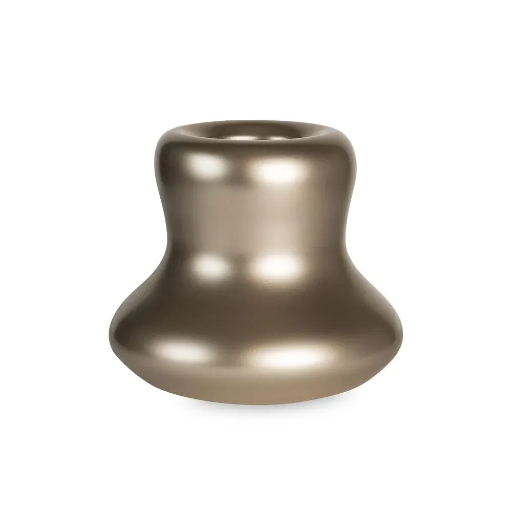 Vase Bean #5 in Glass, Pearly Beige Gold Finish from VGnewtrend