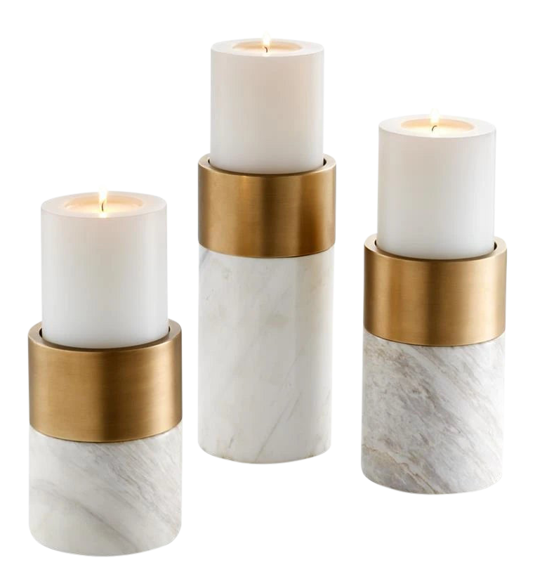 Marble Candle Holder Set Eichholtz Sierra Chairish