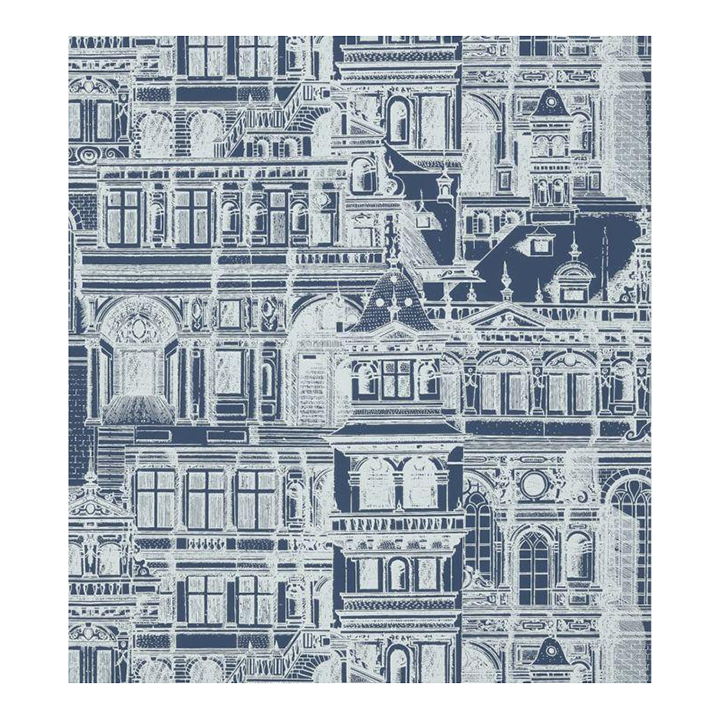 Palazzo Wallpaper - Blue | Chairish