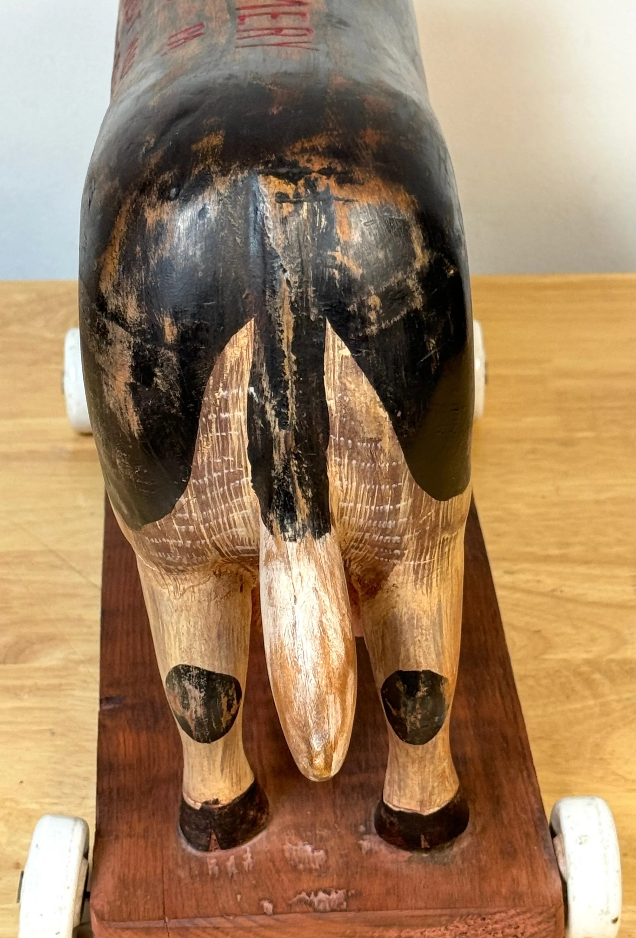 Folk Art Advertising IXL Creamery, 1944, Hand Carved Milk Cow