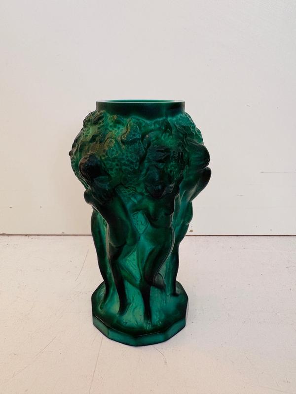 Small Art Deco Malachite Vase from Desna