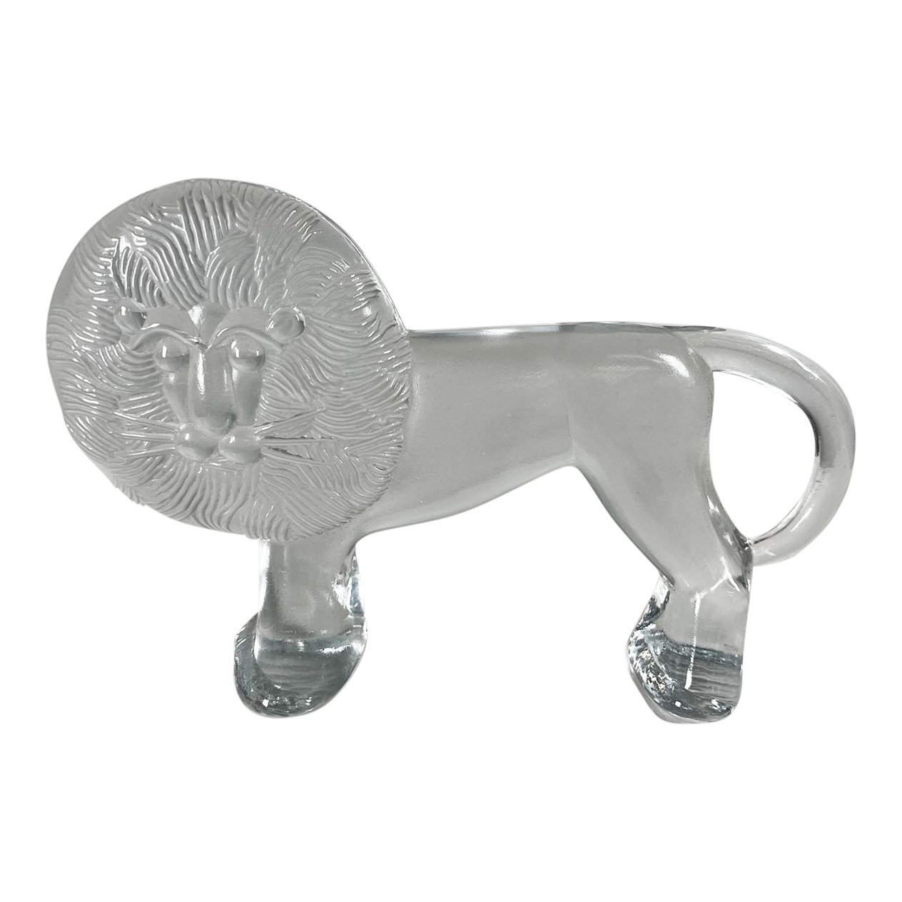 1975 Modern Art Glass Lion Table Sculpture Bertil Vallien for Kosta