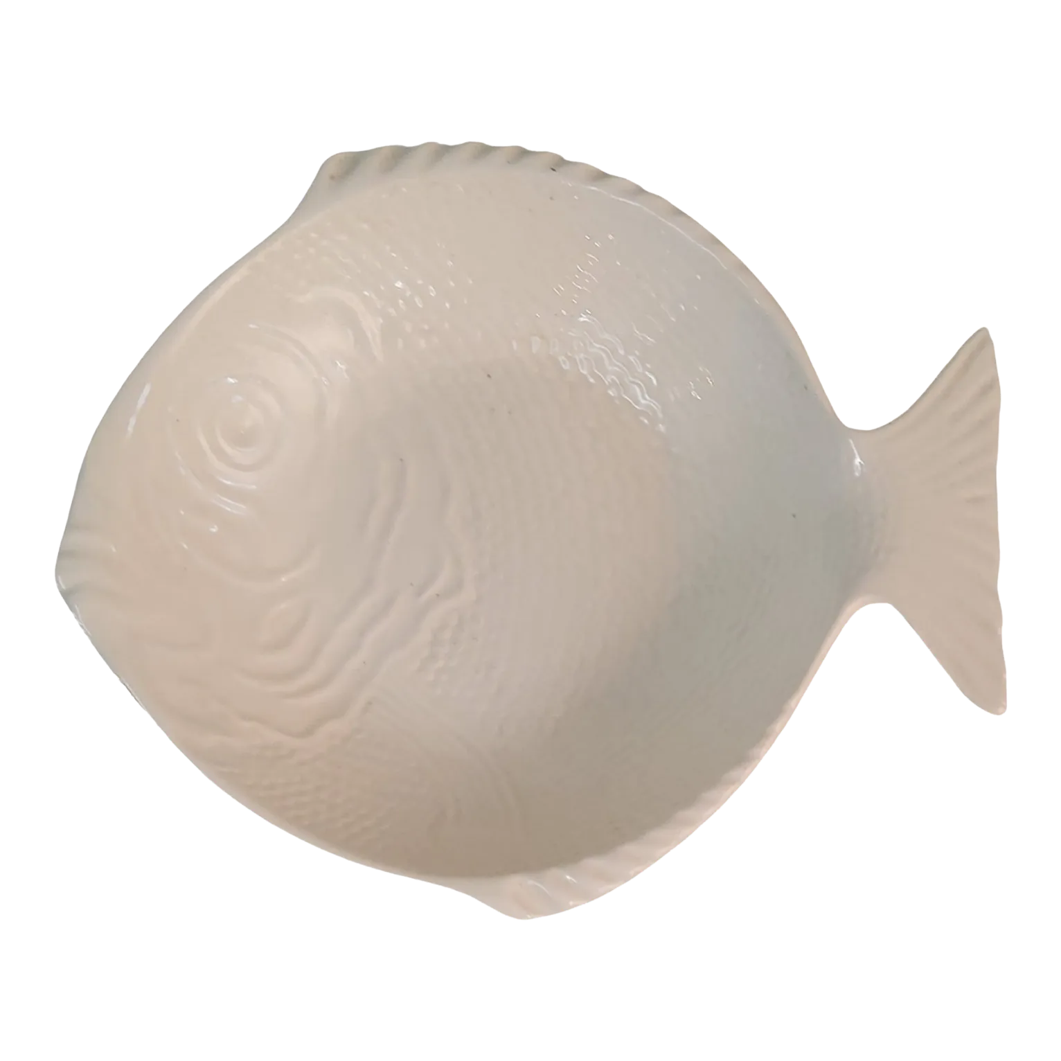 1970s White Ceramic Fish Bowl by California Pottery Chairish