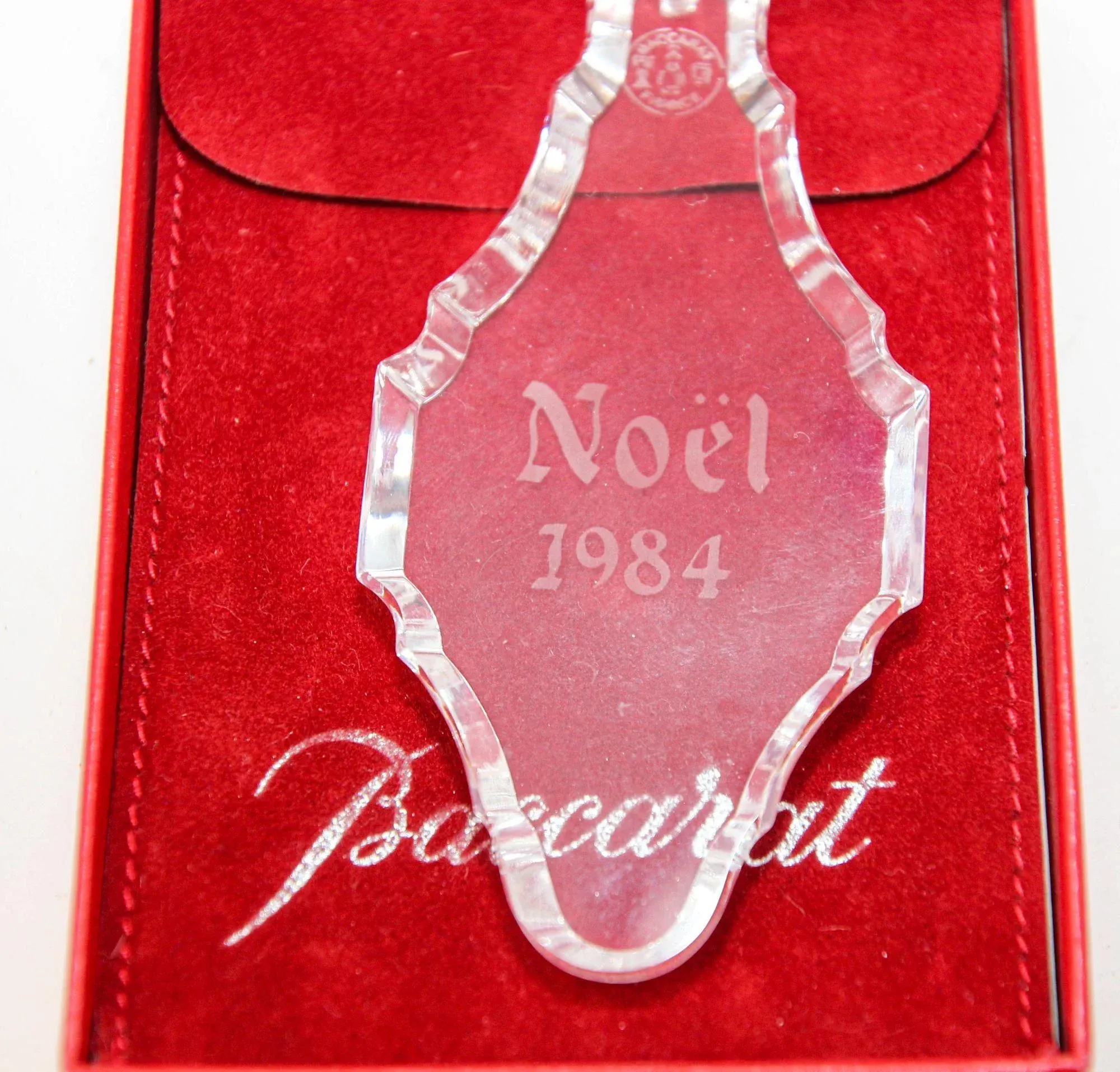 1984 Collectible Vintage Baccarat Crystal Ornament With Box