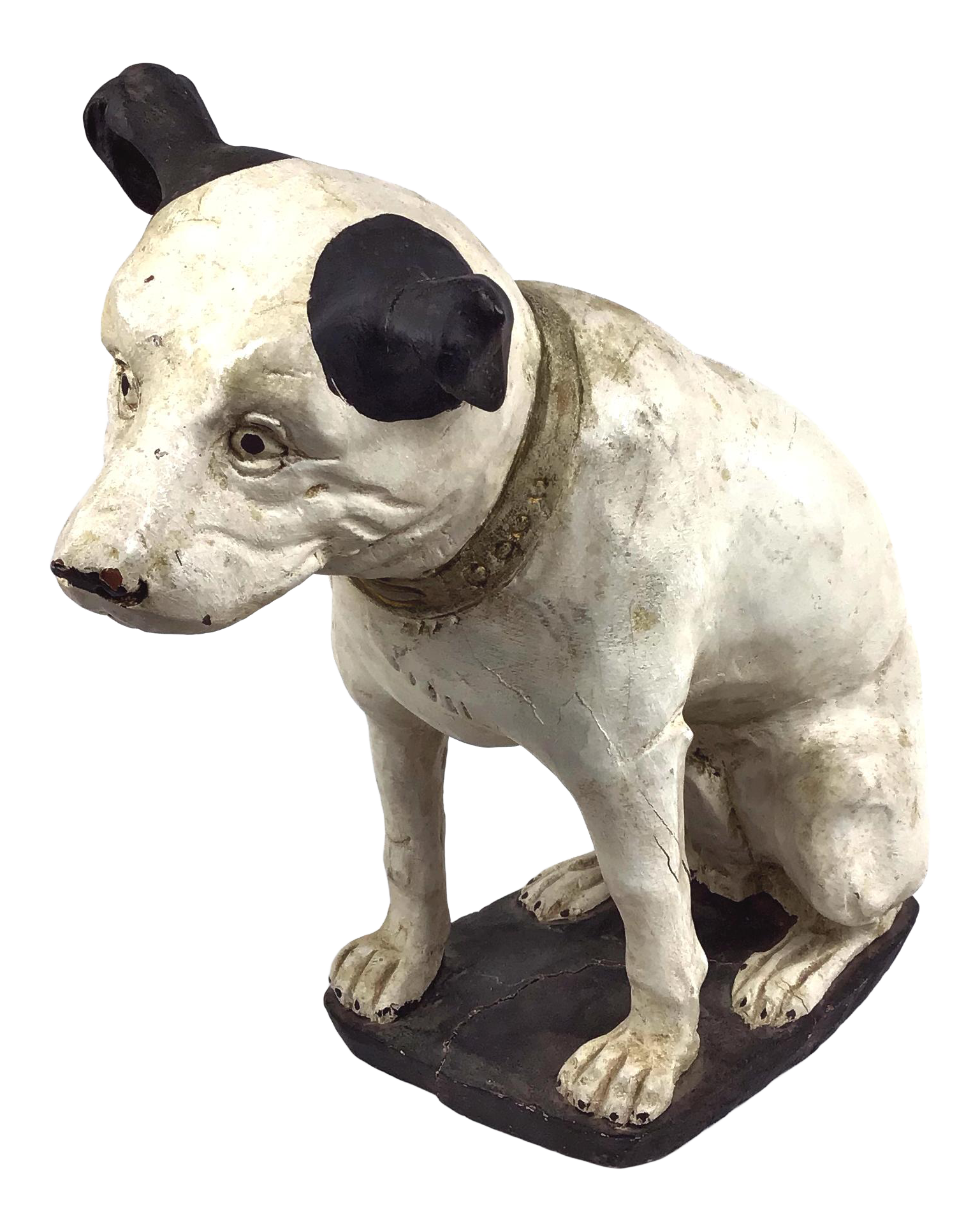 hand carved wood dog