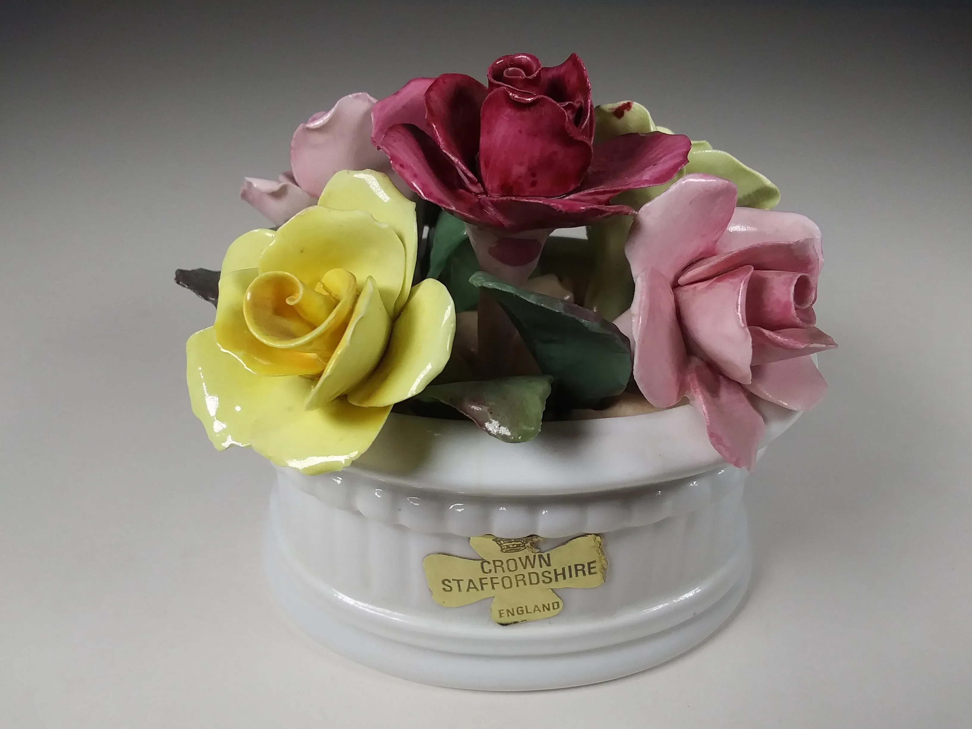 China Crown Staffordshire Floral Arrangement June 1974 | Chairish