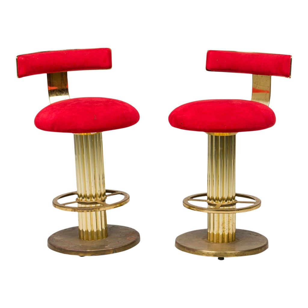 Mid 20th Century Design for Leisure American Fluted Column Red ...