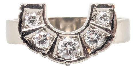 18 Karat White Gold Ring with Diamond