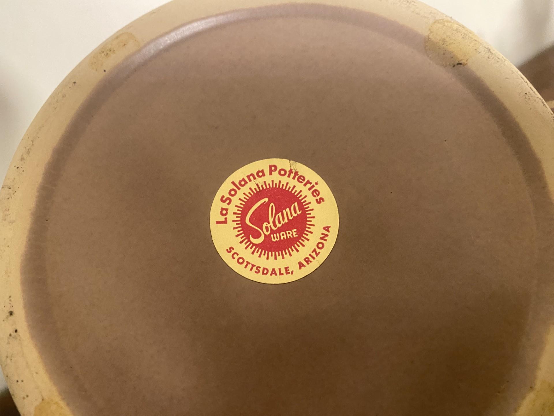 Set of 3 Mid 20th Century La Solana Potteries Ashtrays, Made in Usa