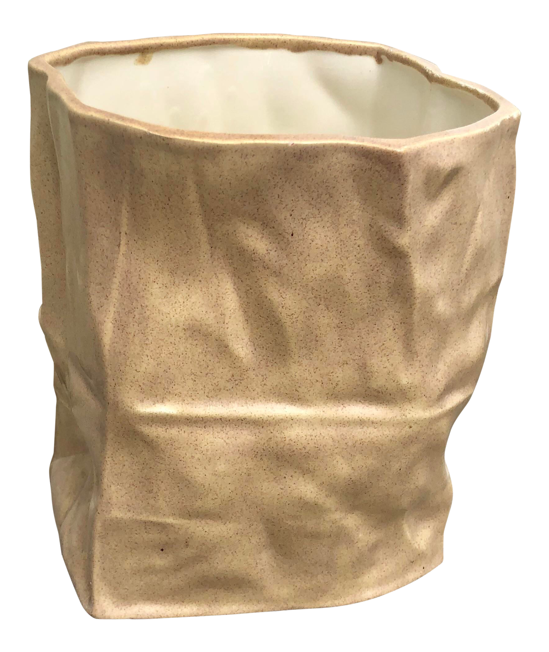 Ceramic Paper Bag Vase Chairish