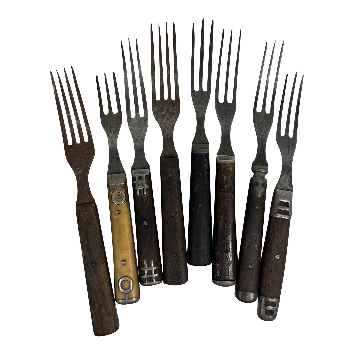 Antique Primitive Forks Handmade Utilitarian 1800s Set of 8 Chairish