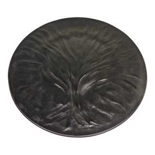 Vintage Lalique Algues Tree of Life Seaweed Black Crystal Plate