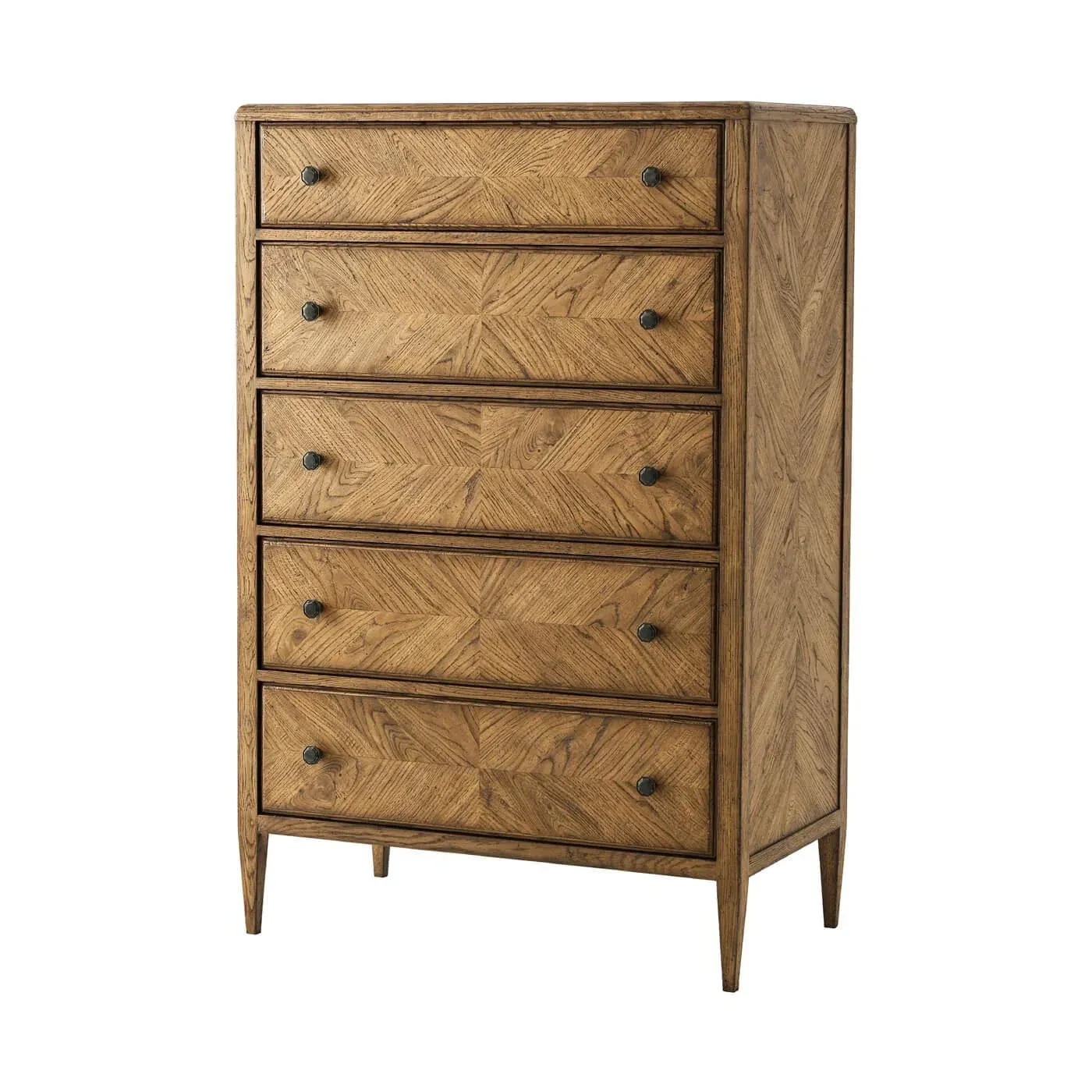tall light brown dresser Homfa Wood Tall Dresser with 6 Drawers, 52.9''H Narrow Dresser for Bed –  myhomfa main image 1