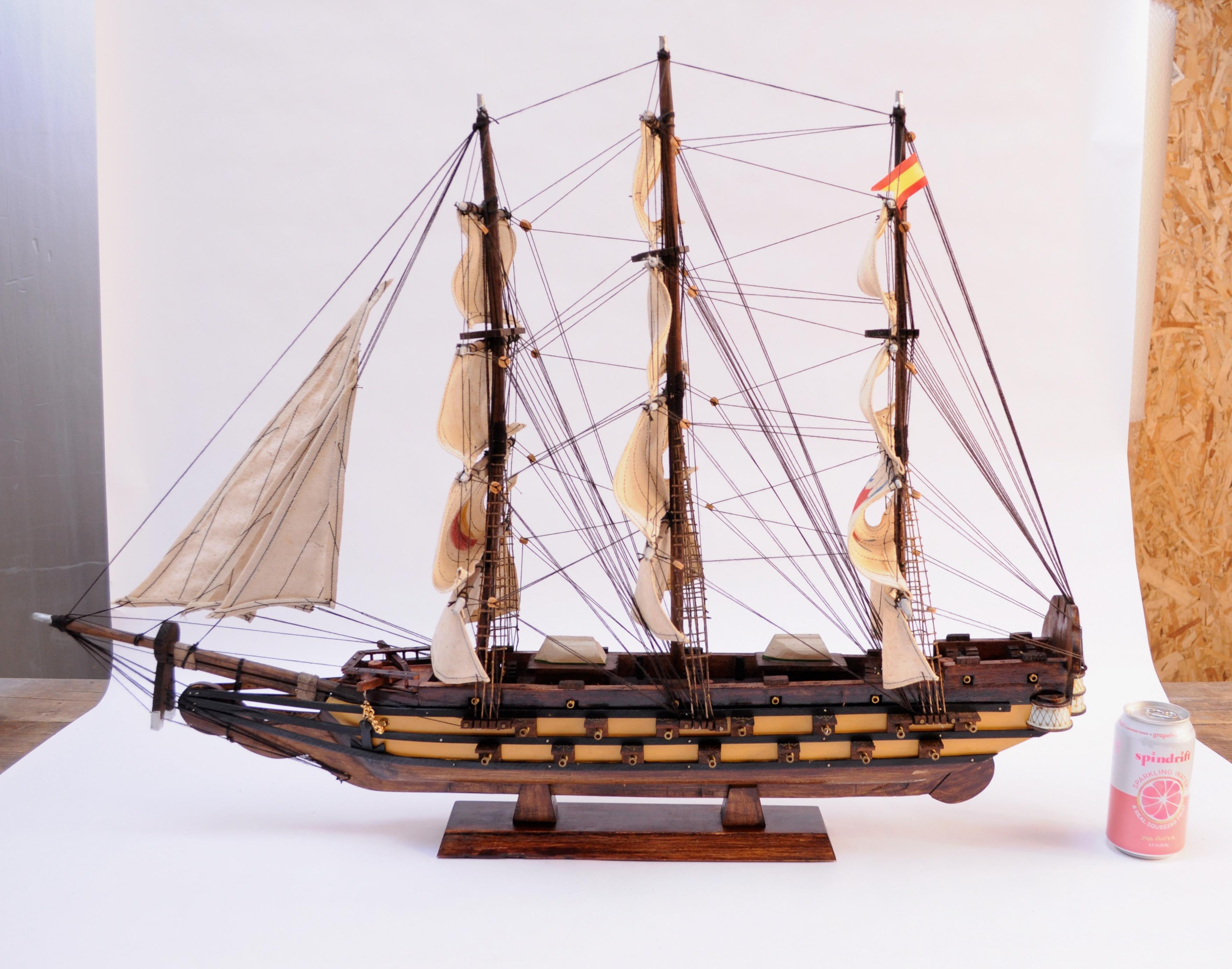 Large Model of the Fragata Espanola Ano 1780 Spanish War