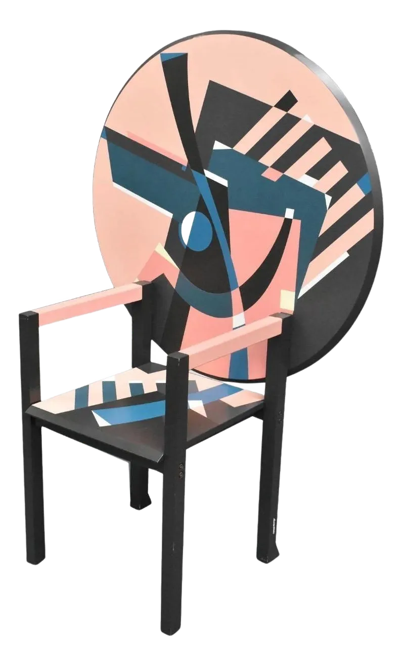 Alessandro Mendini 'Zabro' Chair Table for Zanotta, Original 1984