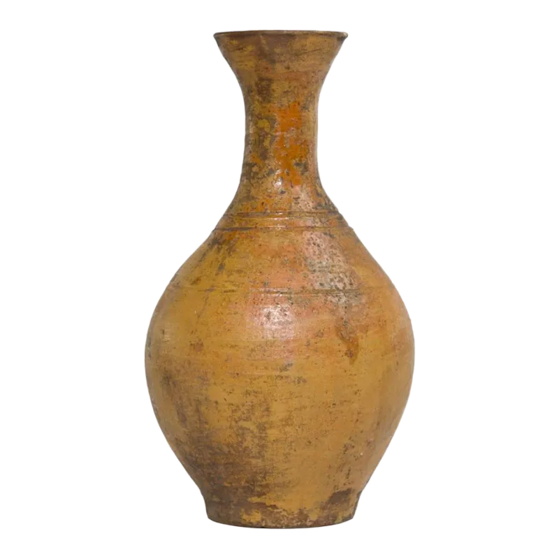 Antique Yellow/Orange Chinese Vase Chairish