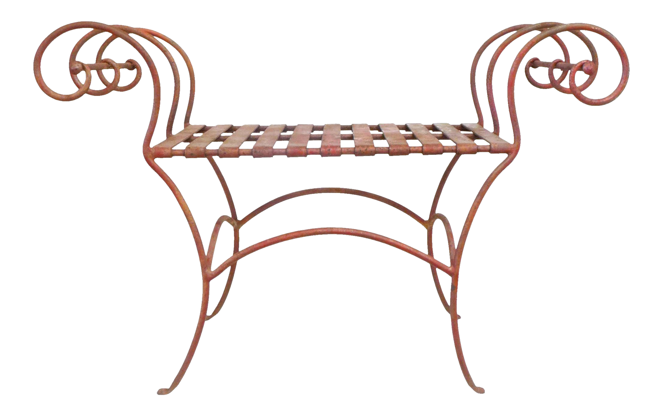 Wrought iron bench no back new arrivals