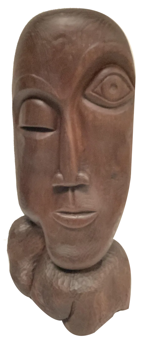 Face Sculpture, 1973, Wood